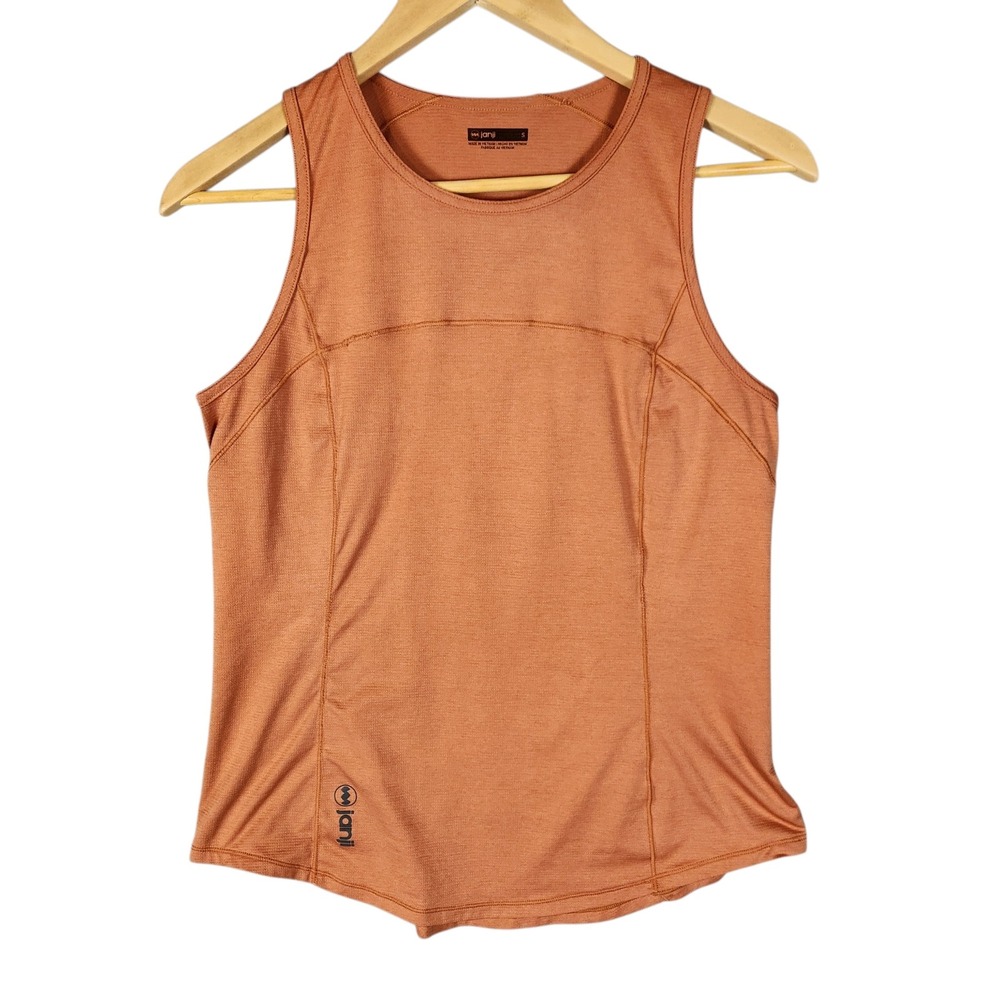 Janji Run All Day Tank Top Small Orange Sleeveless Athletic Performance